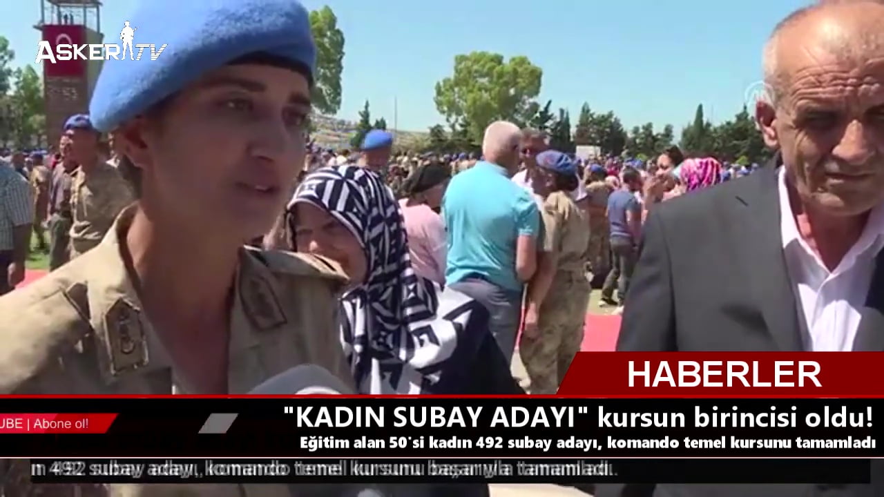 Kadın Subay adayı komando kursunun birincisi oldu