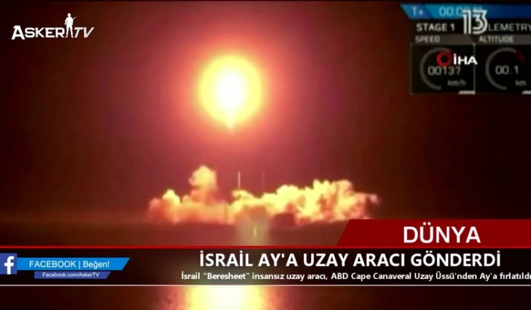 İSRAİL AY’A UZAY ARACI GÖNDERDİ