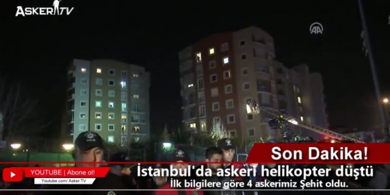 İstanbul’da askeri helikopter düştü!