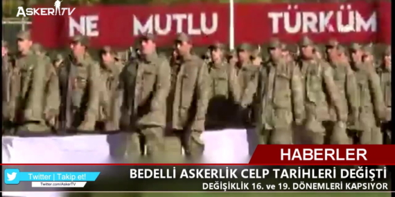 BEDELLİ ASKERLİK CELP TARİHLERİ DEĞİŞTİ