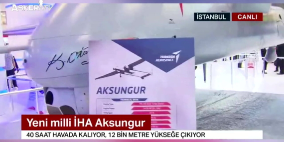 Milli İHA Aksungur, Savunma fuarı IDEF Görüntüleri