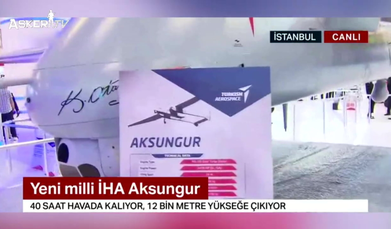 Milli İHA Aksungur, Savunma fuarı IDEF Görüntüleri