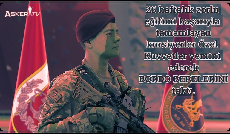 Özel Kuvvetler Komutanlığı | Kursiyerler Yemin ederek Bordo Bereli oldu