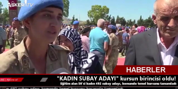 Kadın Subay adayı komando kursunun birincisi oldu