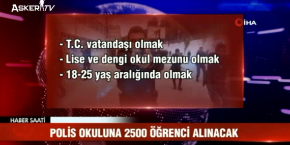 PMYO 2500 Polis Adayı Alımı Yapılacak