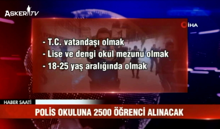 PMYO 2500 Polis Adayı Alımı Yapılacak