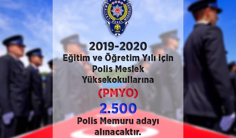 Polis Meslek Yüksekokullarına 2.500 Polis Memuru Adayı Alınacaktır