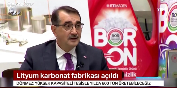 Yerli Araba İçin Lityum Karbonat Üretimi Başladı