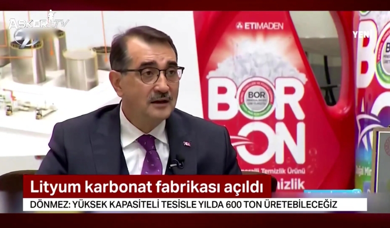 Yerli Araba İçin Lityum Karbonat Üretimi Başladı