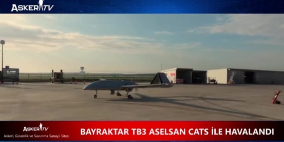BAYRAKTAR TB3 ASELSAN CATS İLE HAVALANDI