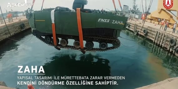 ZAHA’nın (Zırhlı Amfibi Hücum Aracı) Testlerinde Bir Aşama Daha Tamamlandı