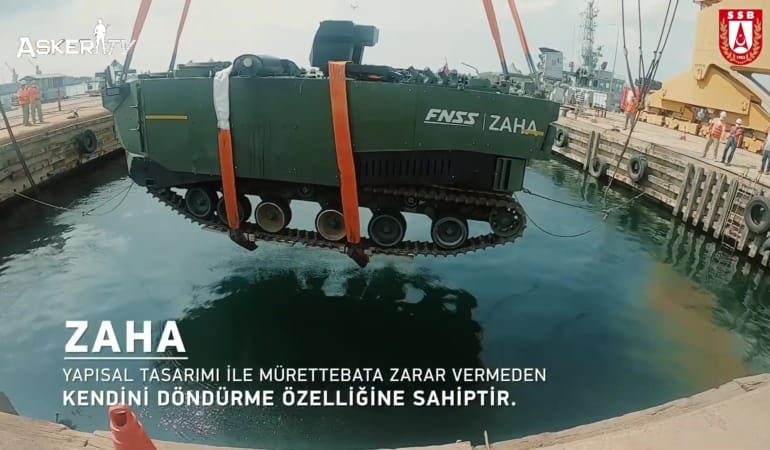 ZAHA’nın (Zırhlı Amfibi Hücum Aracı) Testlerinde Bir Aşama Daha Tamamlandı