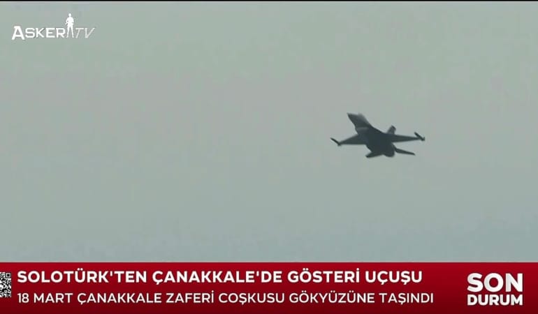 SOLOTÜRK’ten Çanakkale Semalarında Nefes Kesen Gösteri: 18 Mart Coşkusu Gökyüzüne Taşındı