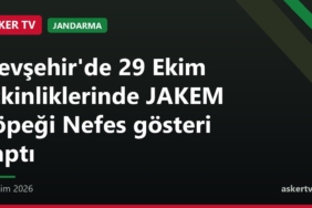 Nevşehir'de 29 Ekim etkinliklerinde JAKEM köpeği Nefes gösteri yaptı