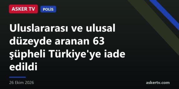 Uluslararası ve ulusal düzeyde aranan 63 şüpheli Türkiye’ye iade edildi